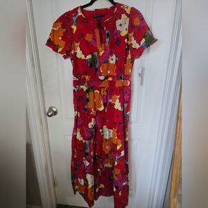 Floral Red Maxi Dress